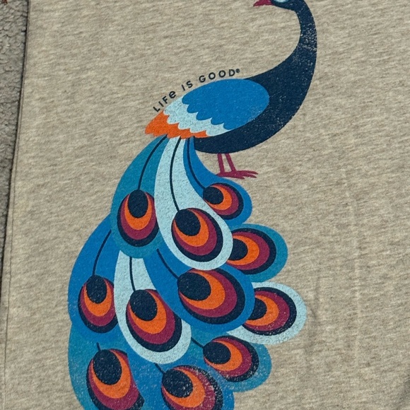 Life Is Good Heather Gray Crusher Tee - Picture 2 of 3